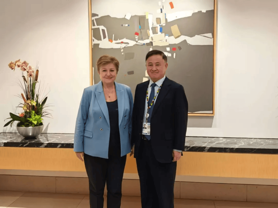 潘功胜会见国际货币基金组织总裁格奥尔基耶娃